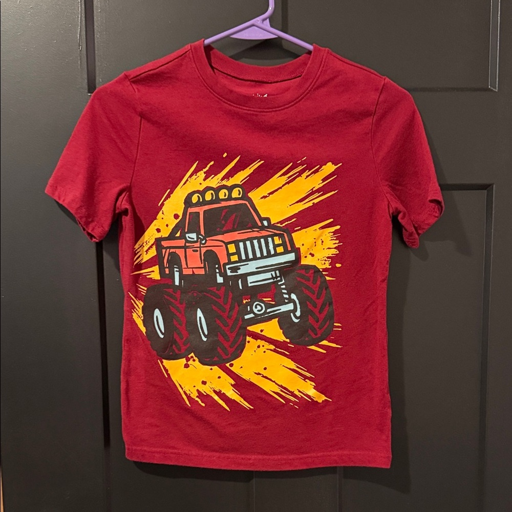 Red Monster Truck Graphic T-Shirt